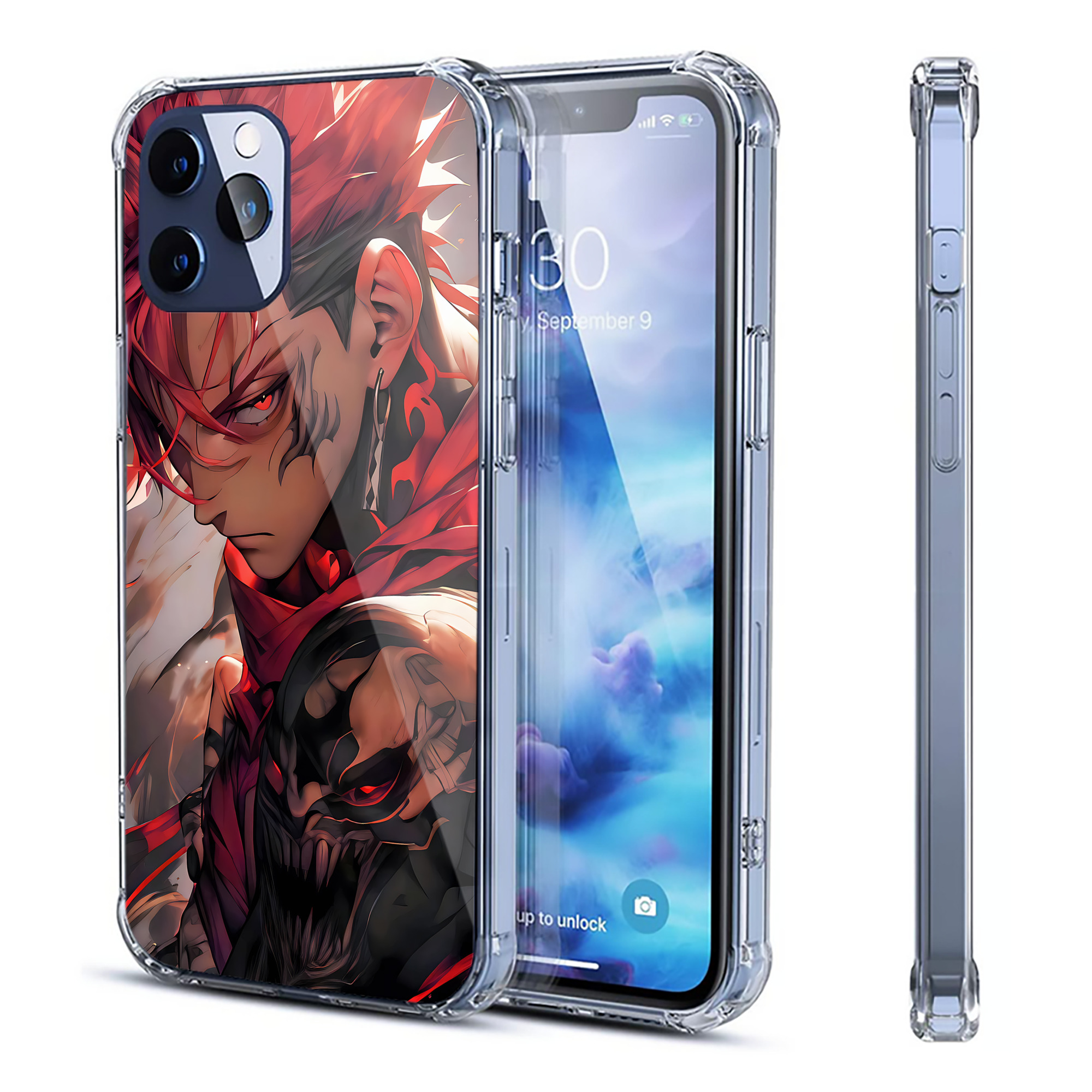 （画像用） 呪術廻戦 Jujutsu Kaisen 【iPhone 12シリーズ対応】透明スマホケース（クリアソフトケース）